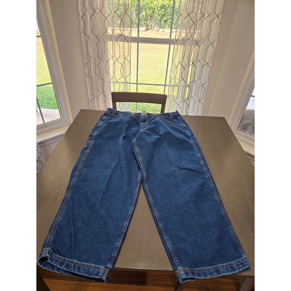 RedHead Ultimate Utility Carpenter Jeans Mens 44x30 Blue Denim Work Pants 3087